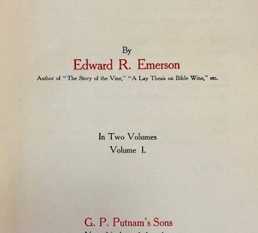 (Beverages) Emerson, Edward R.  Beverages, Past and Present: An Historical Sketch of their Production, together with a Study of the Customs Connected with their Use. Online Hot Sale