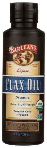 FLAX OIL BARLEANS 8 OZ LIGNAN OG    705875000048 Online Sale