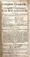 (English) Smith, E[liza]. The Compleat Housewife; or, Accomlish d Gentlewoman s Companion. Online now