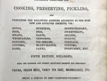 (American) Miss Eliza Leslie. Miss Leslie s Lady s New Receipt-Book; a Useful Guide for Large or Small Families For Discount