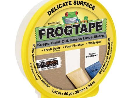 FrogTape® Delicate Surface Painter s Tape - Yellow, 1.41 in. x 60 yd. Fashion