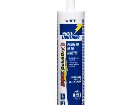 White Lightning 20510 10 oz. Bolt Quick Dry Siliconized Caulk Discount