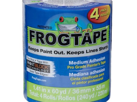 FrogTape® Pro Grade Painter’s Tape – Blue, 4 pk, 1.41 in. x 60 yd. Supply