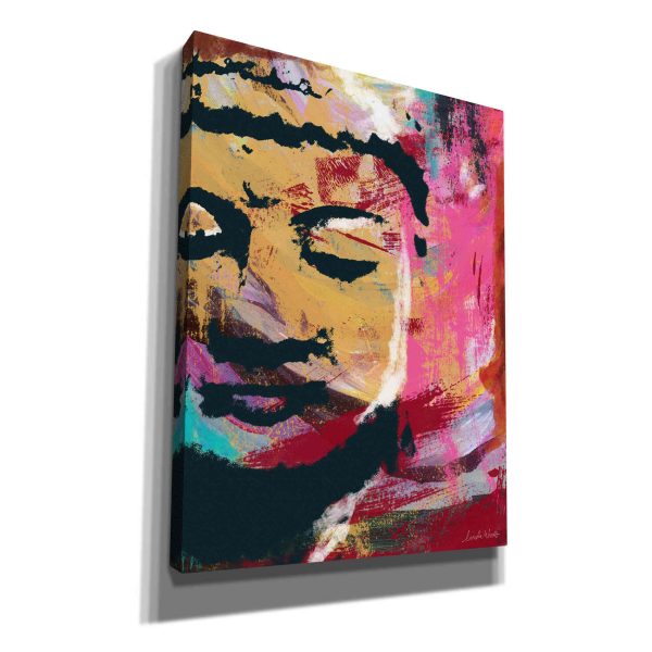 Painted Buddha III  by Linda Woods, Canvas Wall Art Cheap