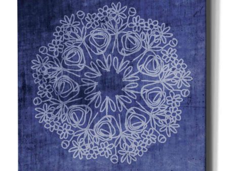 Indigo Mandala  by Linda Woods, Canvas Wall Art on Sale