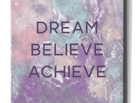 Dream, Believe, Achieve  by Linda Woods, Canvas Wall Art Online