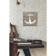 White Anchor on Natural  by Linda Woods, Canvas Wall Art Online Sale