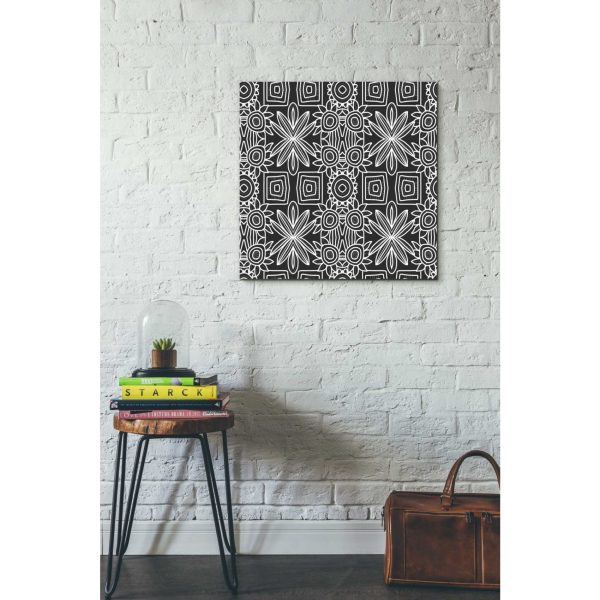 Black And White Boho Floral  by Linda Woods, Canvas Wall Art Supply