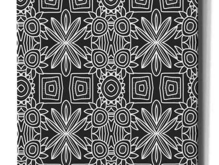 Black And White Boho Floral  by Linda Woods, Canvas Wall Art Supply