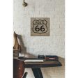 Route 66 Black On Wood  by Linda Woods, Canvas Wall Art For Sale