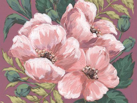 MN281 - Pink Poppies - 12x12 Online Hot Sale